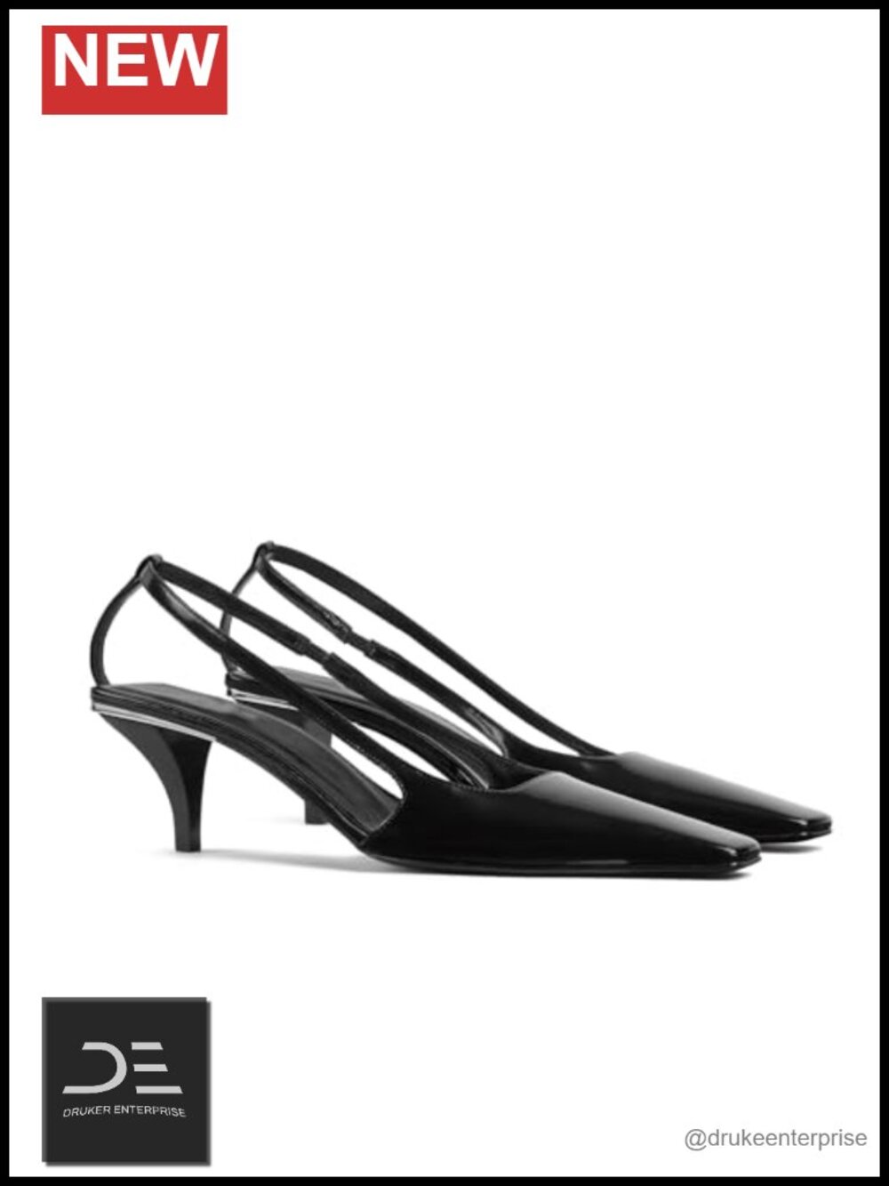 Closed Square Toe Kitten Heel Slingback Pumps Women's Dress Shoes